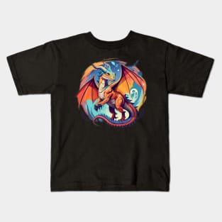 Dragon in the sky Kids T-Shirt